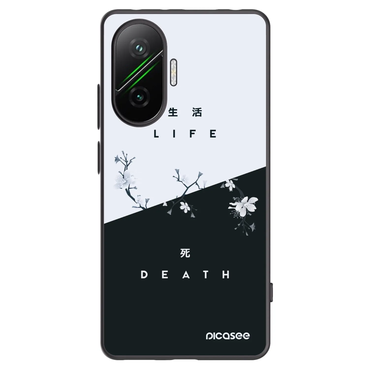 Picasee Xiaomi Poco F7 5G Hülle - Schwarzes Silikon - Lebendig - Tot
