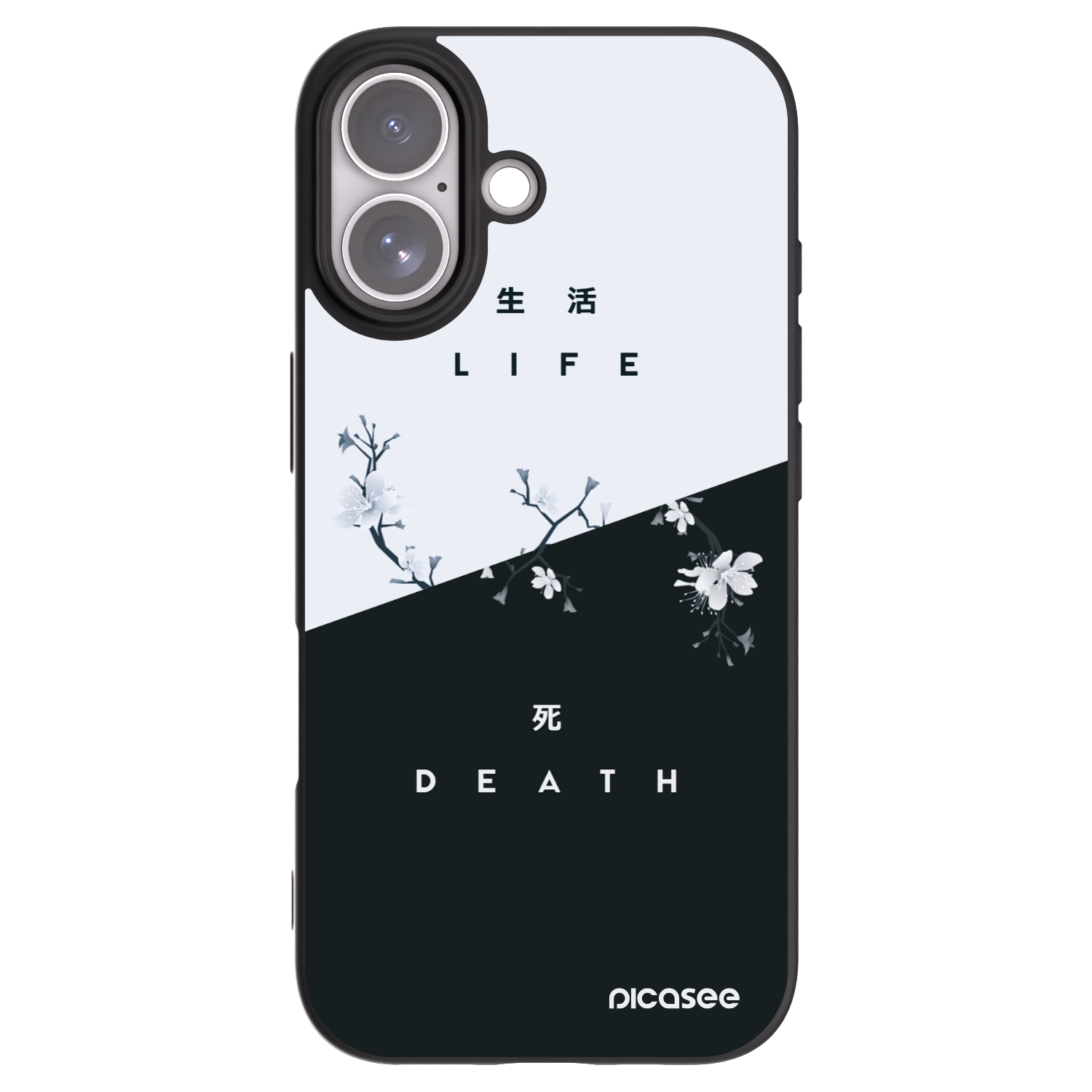 Picasee Apple iPhone 17 Hülle - Schwarzes Silikon - Lebendig - Tot