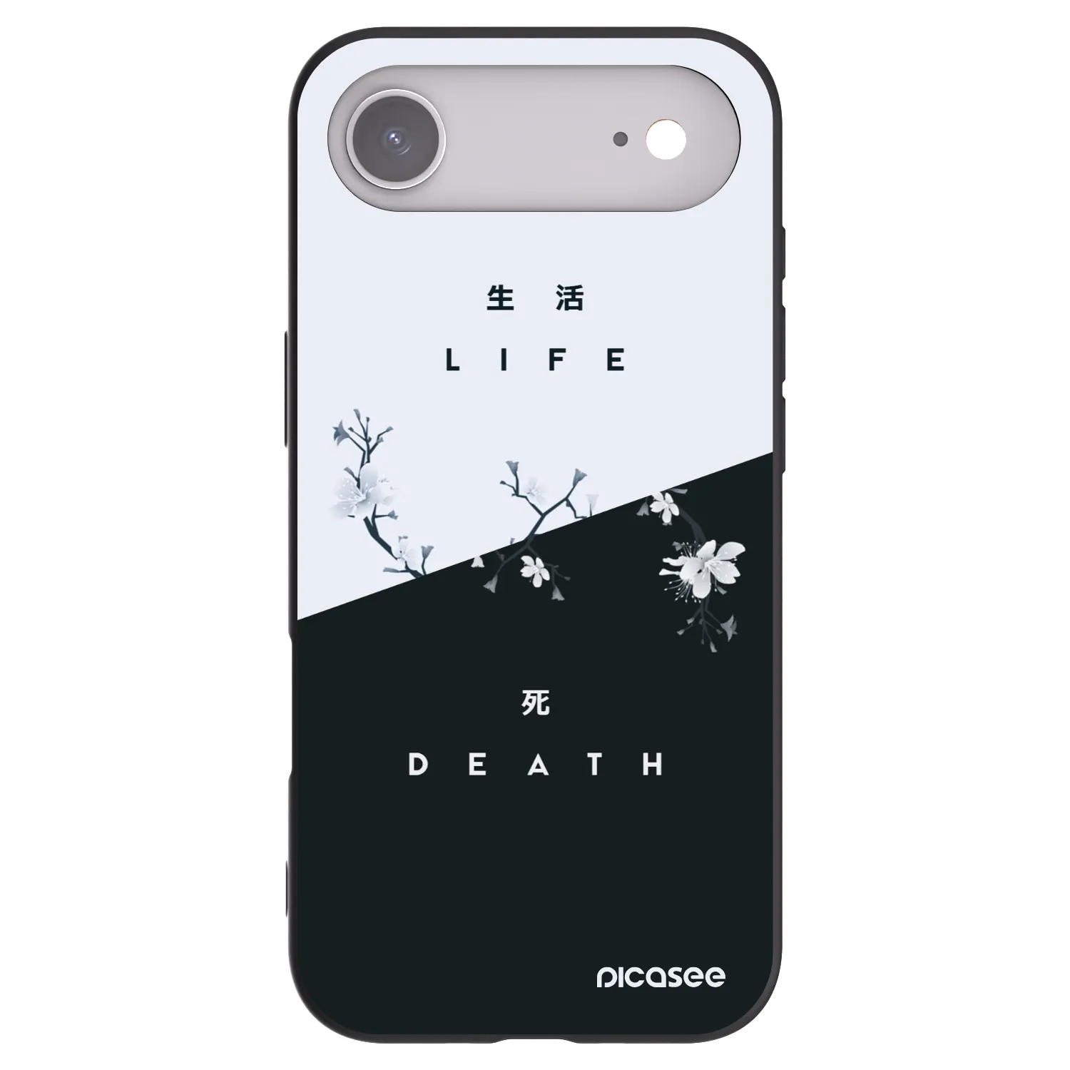 Picasee Apple iPhone Air Hülle - Schwarzes Silikon - Lebendig - Tot