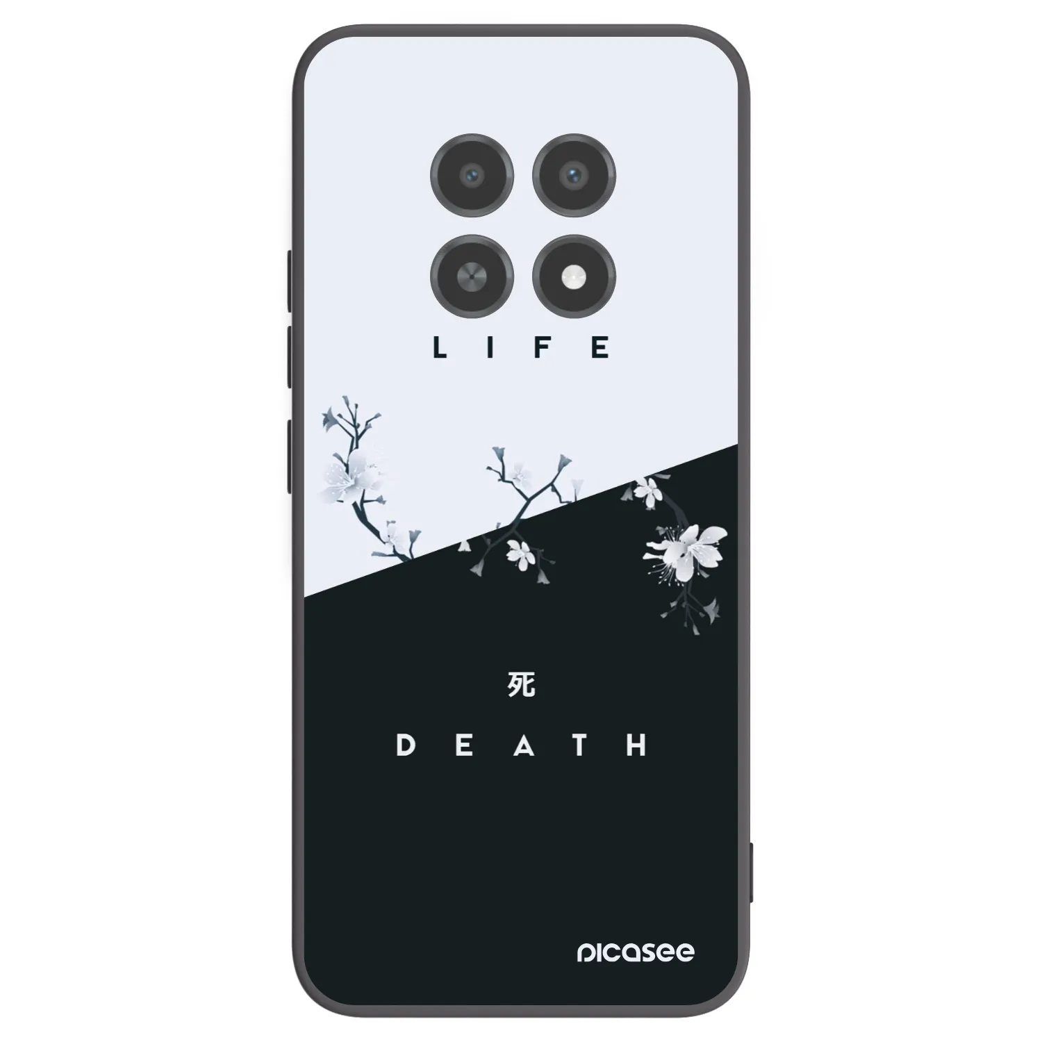 Picasee Realme 12X Hülle - Schwarzes Silikon - Lebendig - Tot