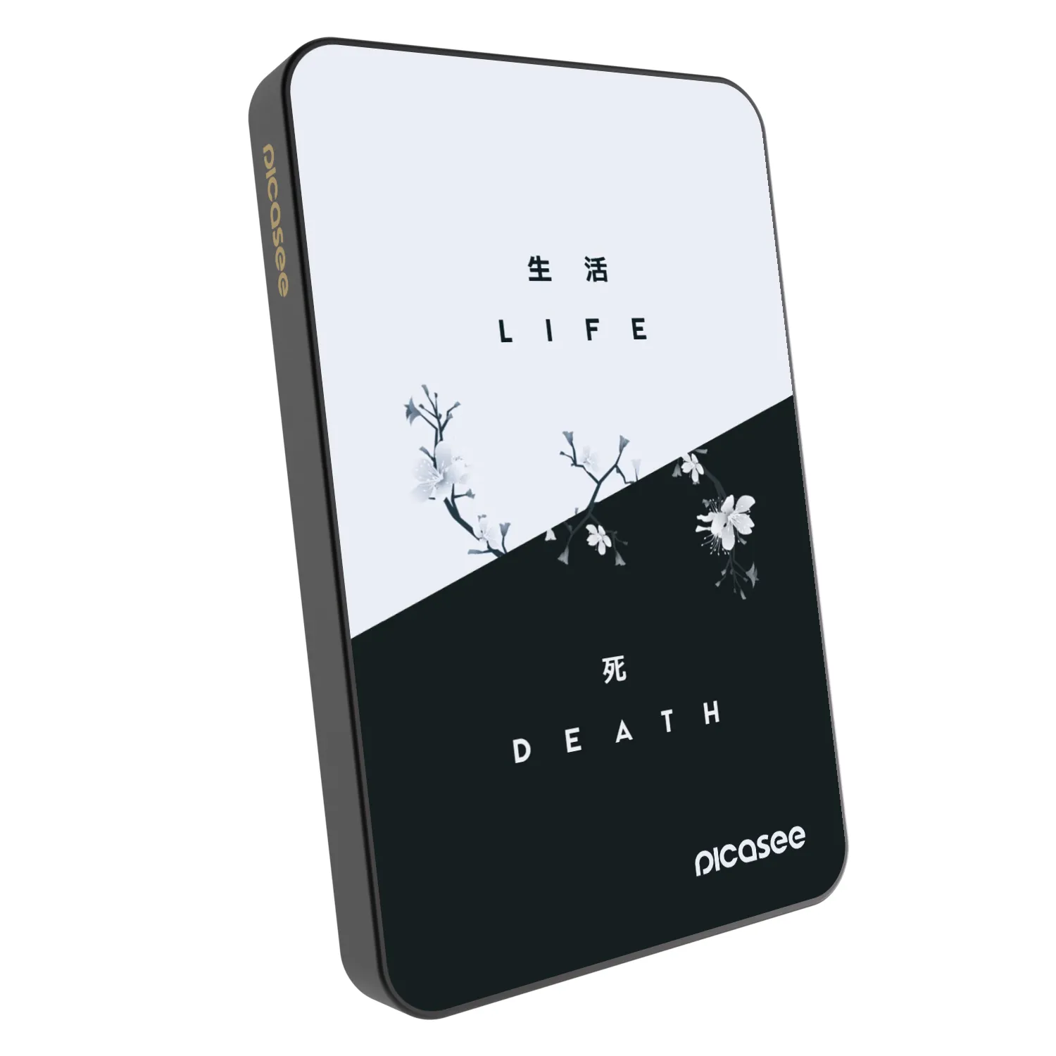 Picasee Powerbank mit MagSafe 5 000 mAh Grau - Lebendig - Tot