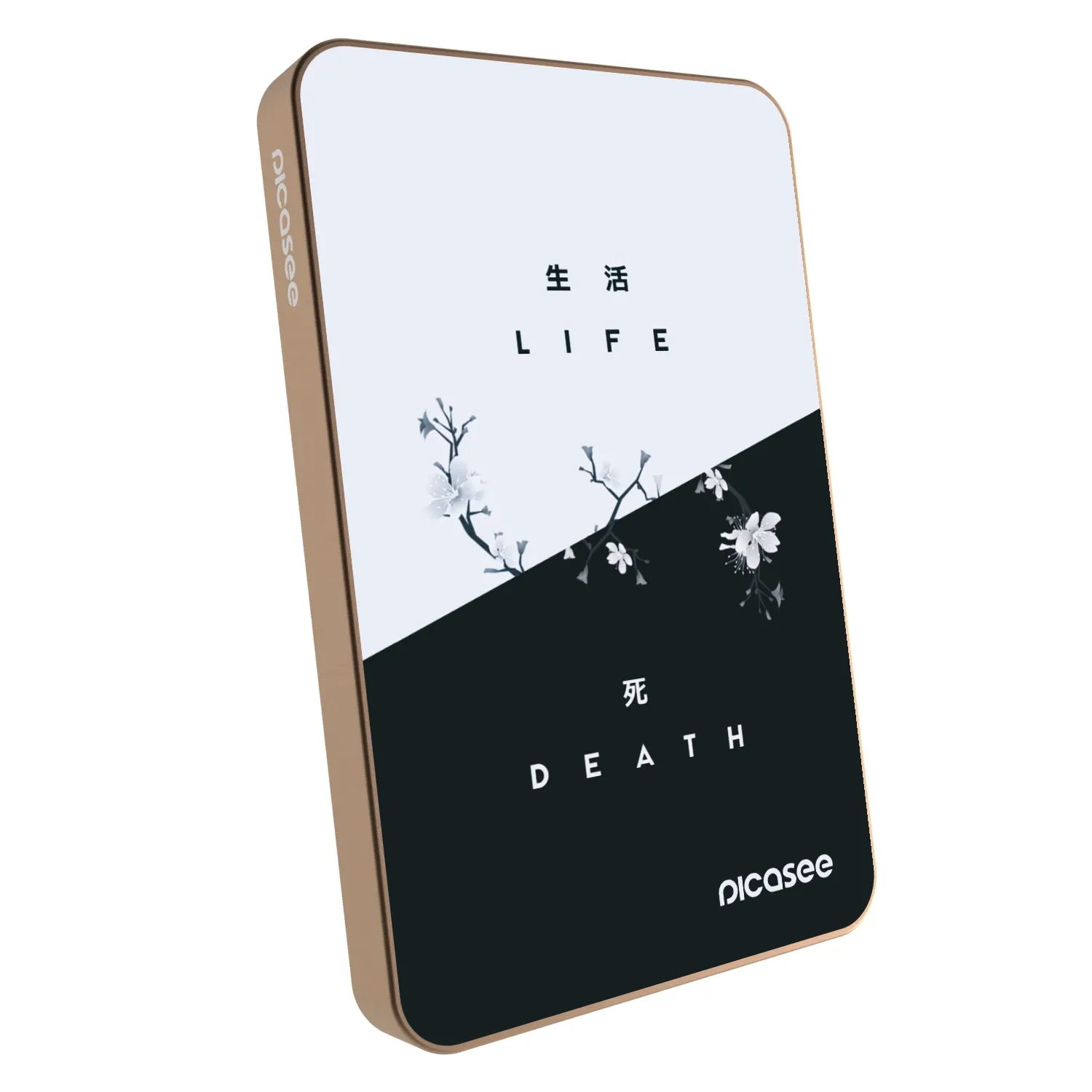 Picasee Powerbank mit MagSafe 5 000 mAh Golden - Lebendig - Tot