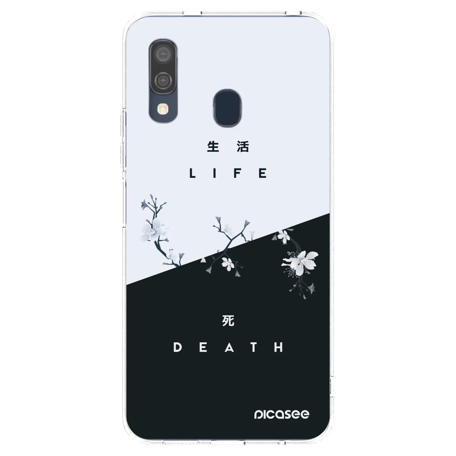 Picasee Samsung Galaxy A40 A405F Hülle - Transparentes Silikon - Lebendig - Tot