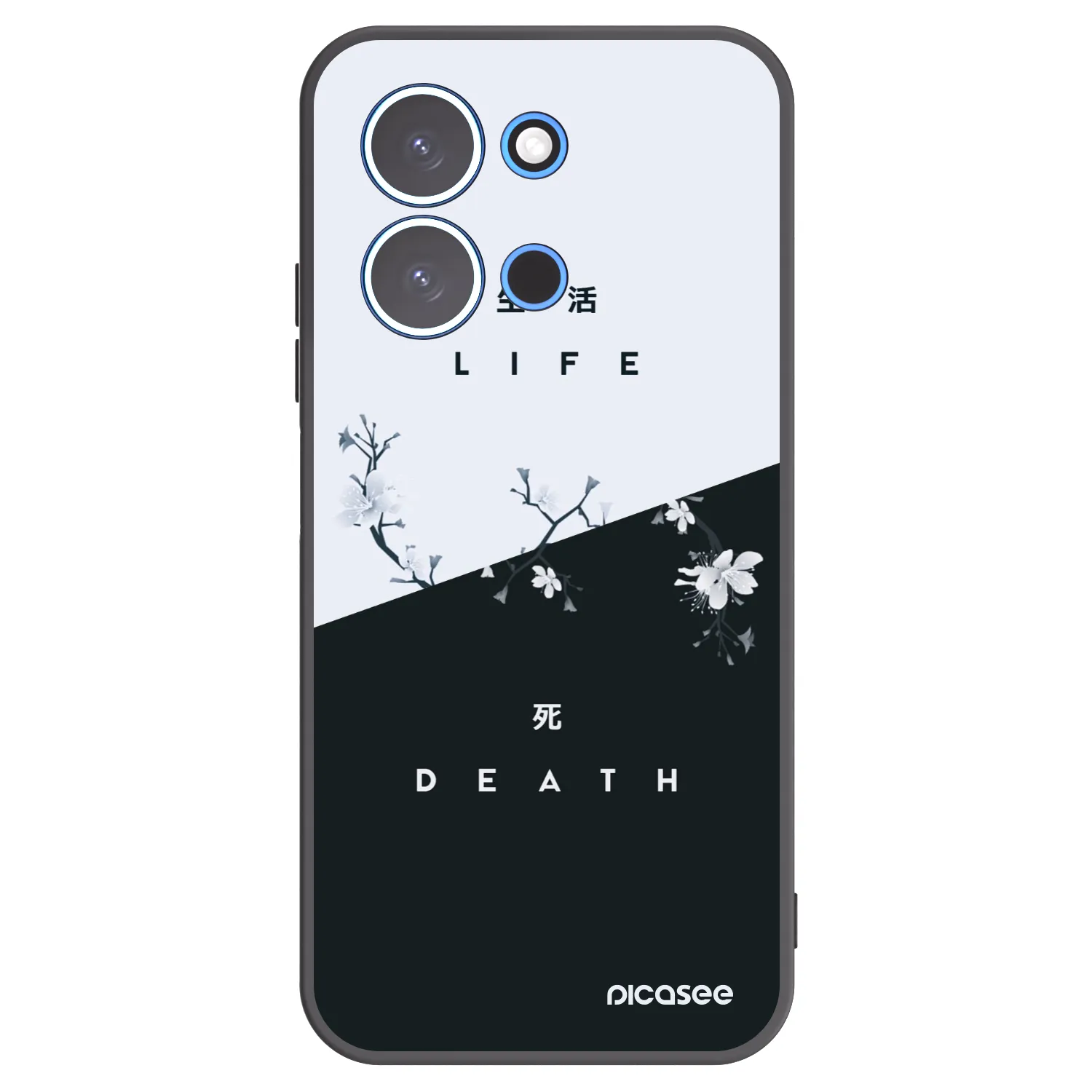 Picasee Xiaomi Redmi 15C 4G Hülle - Schwarzes Silikon - Lebendig - Tot