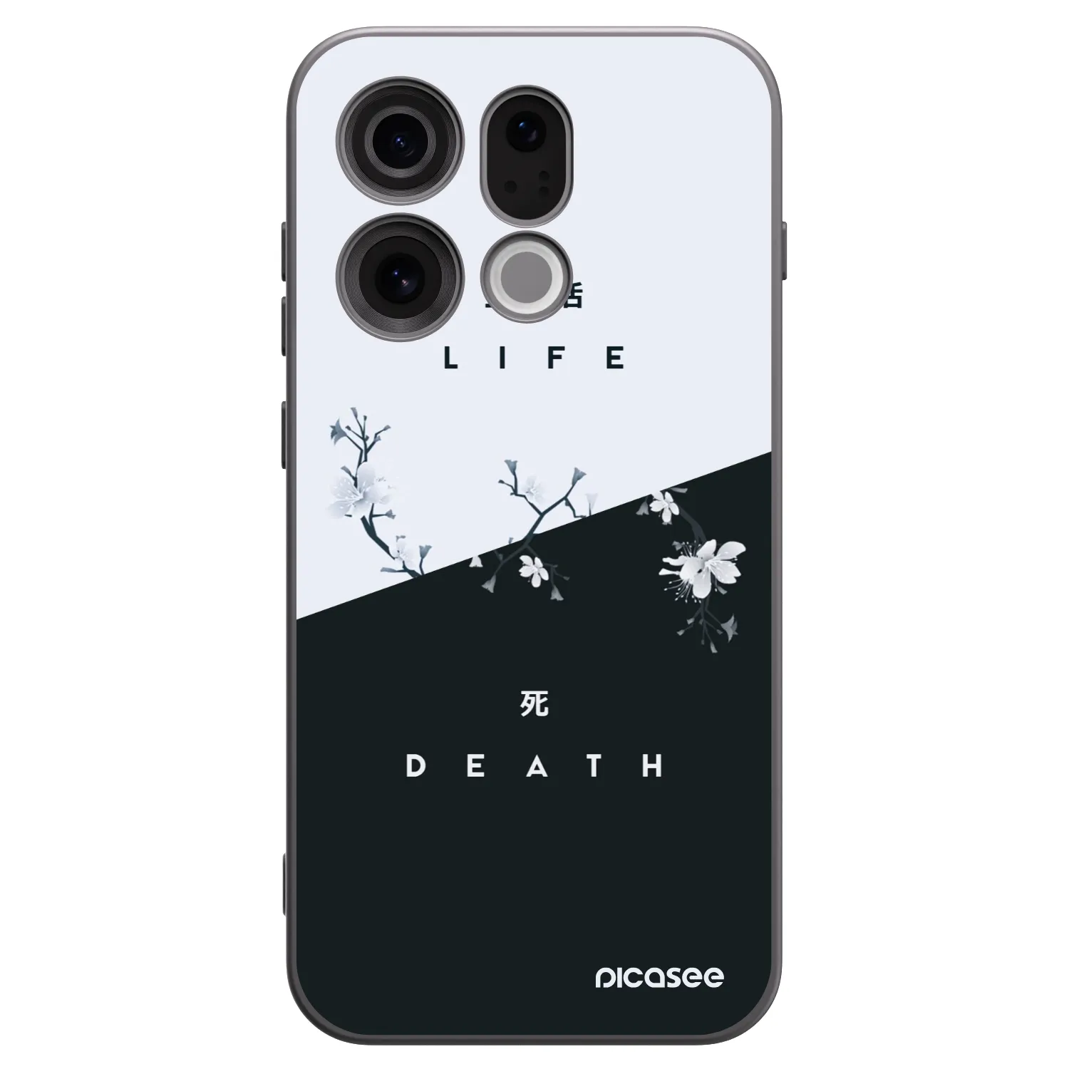 Picasee OPPO Find X9 Hülle - Schwarzes Silikon - Lebendig - Tot
