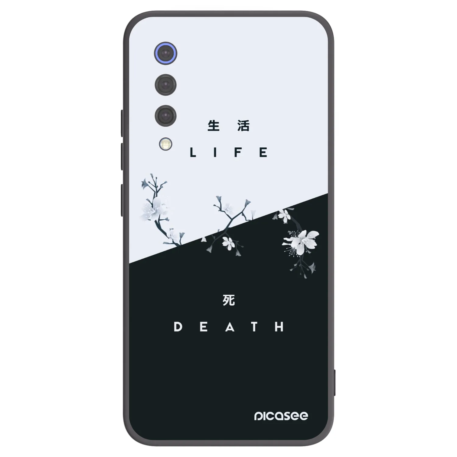 Picasee Xiaomi Mi 9 SE Hülle - Schwarzes Silikon - Lebendig - Tot