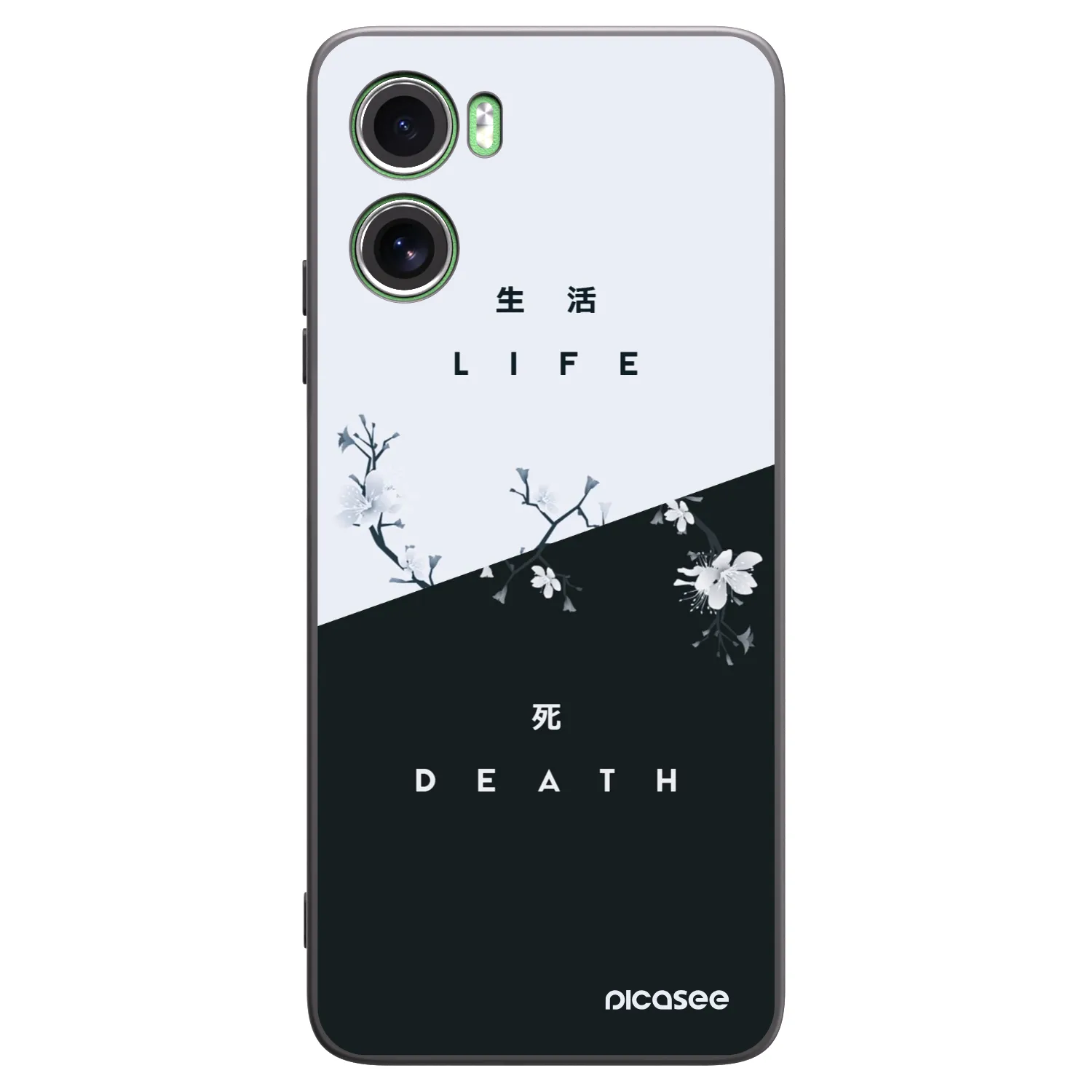 Picasee Motorola Moto G06 Hülle - Schwarzes Silikon - Lebendig - Tot