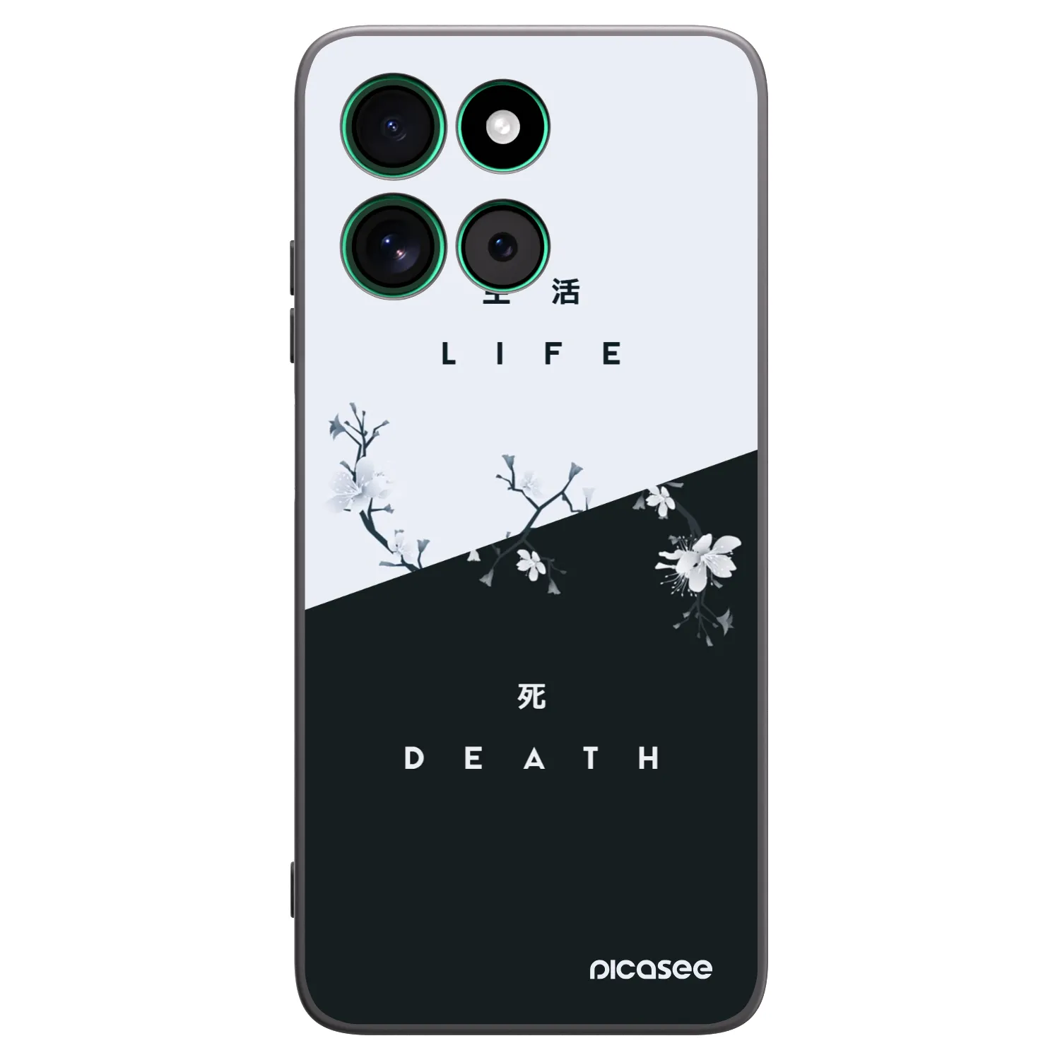 Picasee Motorola Moto G57 Power Hülle - Schwarzes Silikon - Lebendig - Tot