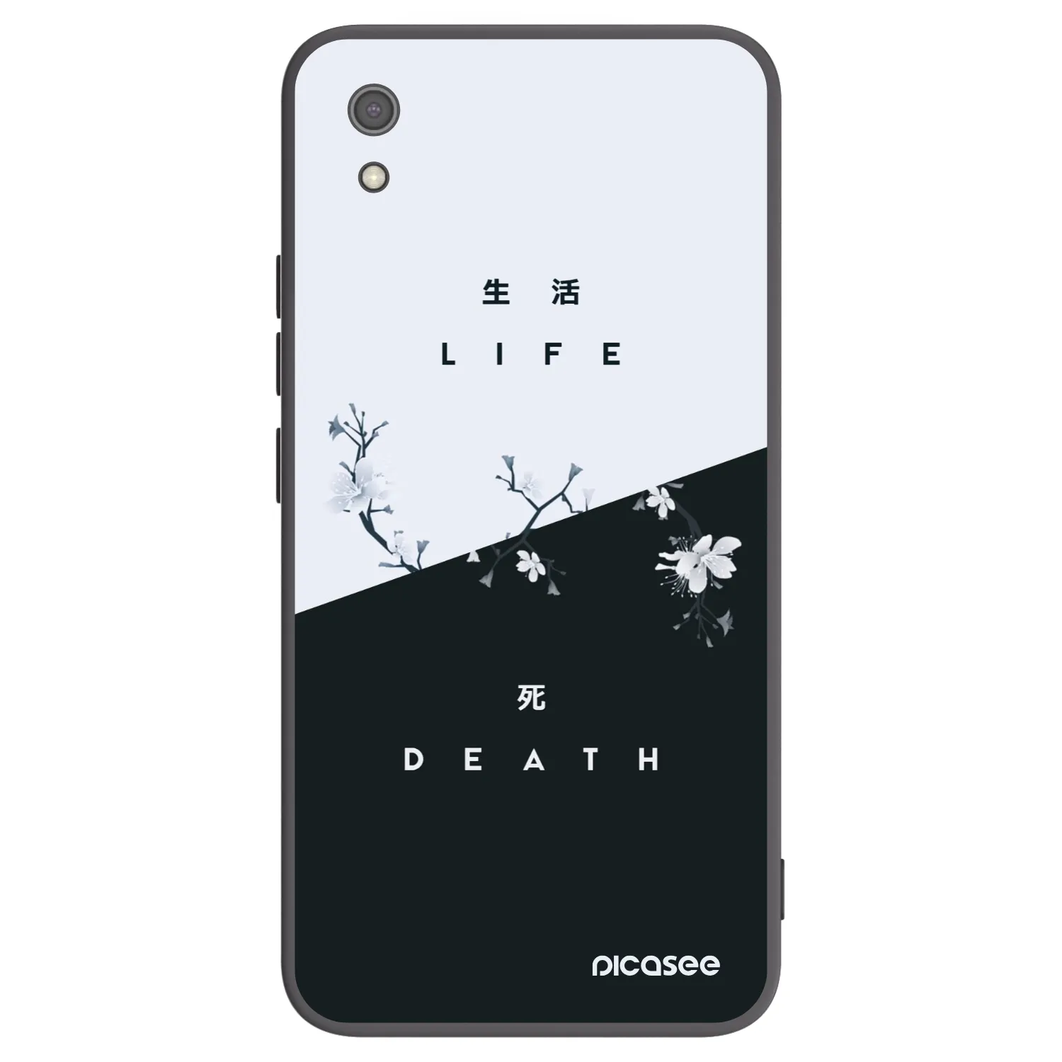 Picasee Xiaomi Redmi 7A Hülle - Schwarzes Silikon - Lebendig - Tot