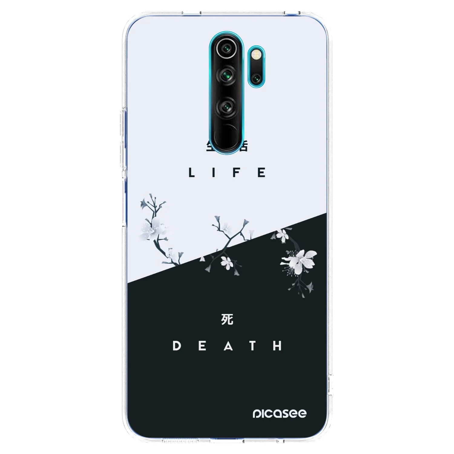 Picasee Xiaomi Redmi Note 8 Pro Hülle - Transparentes Silikon - Lebendig - Tot