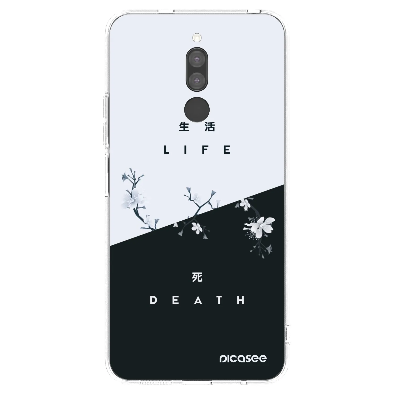 Picasee Xiaomi Redmi 8 Hülle - Transparentes Silikon - Lebendig - Tot