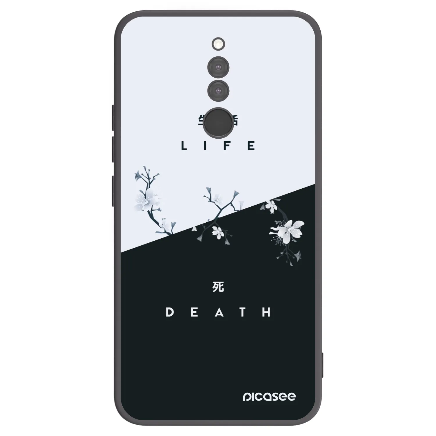 Picasee Xiaomi Redmi 8 Hülle - Schwarzes Silikon - Lebendig - Tot