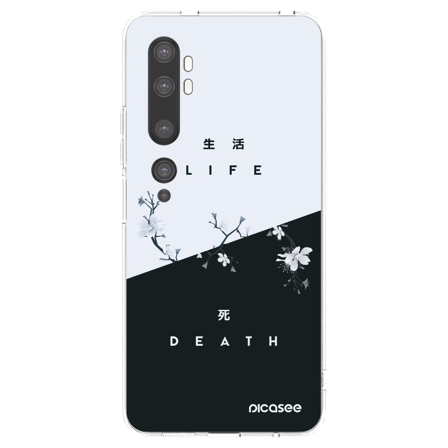 Picasee Xiaomi Mi Note 10 (Pro) Hülle - Transparentes Silikon - Lebendig - Tot