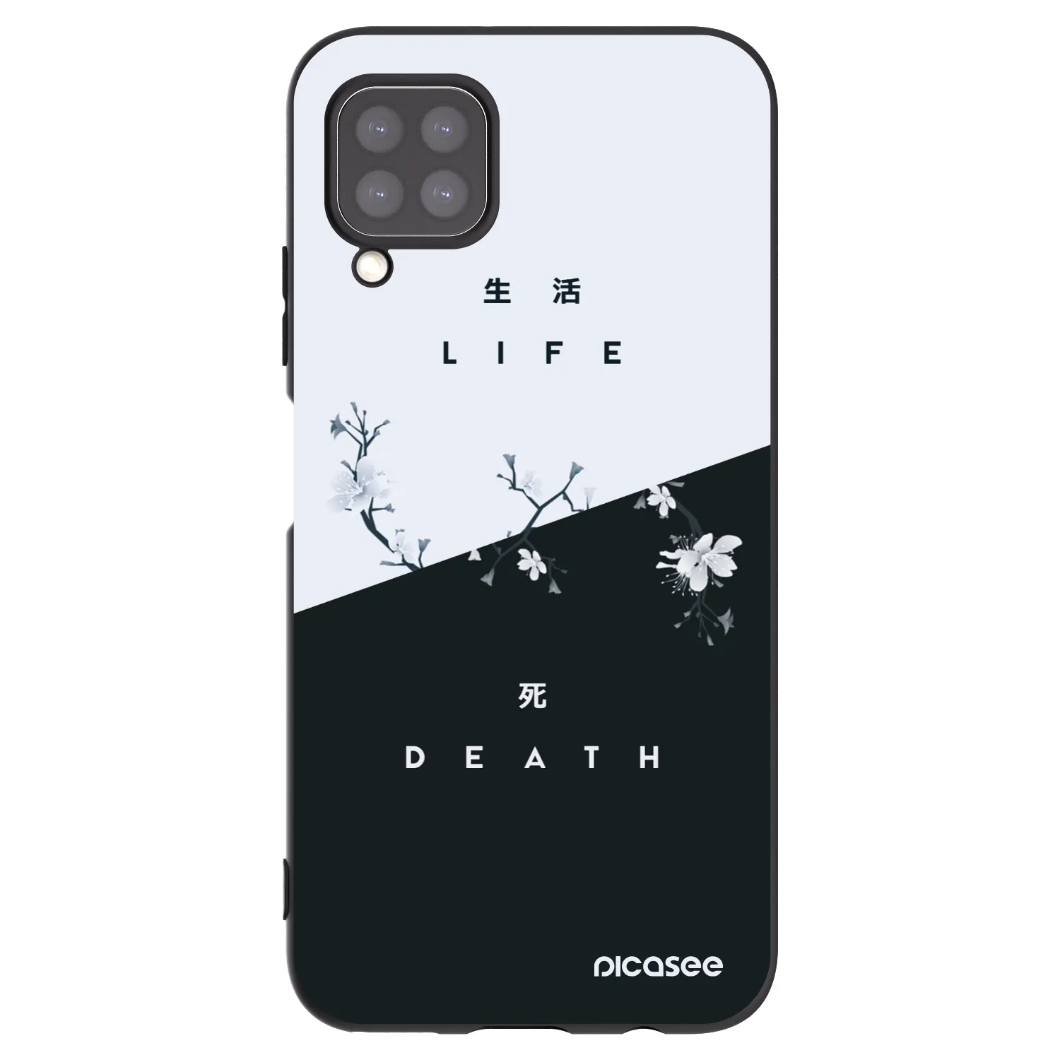 Picasee Huawei P40 Lite Hülle - Schwarzes Silikon - Lebendig - Tot