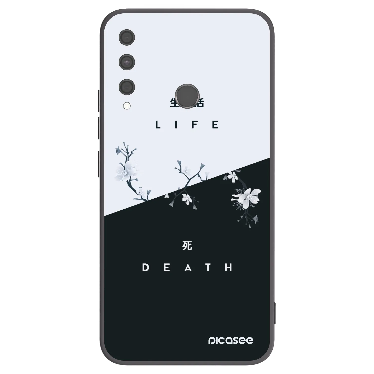 Picasee Huawei P40 Lite E Hülle - Schwarzes Silikon - Lebendig - Tot