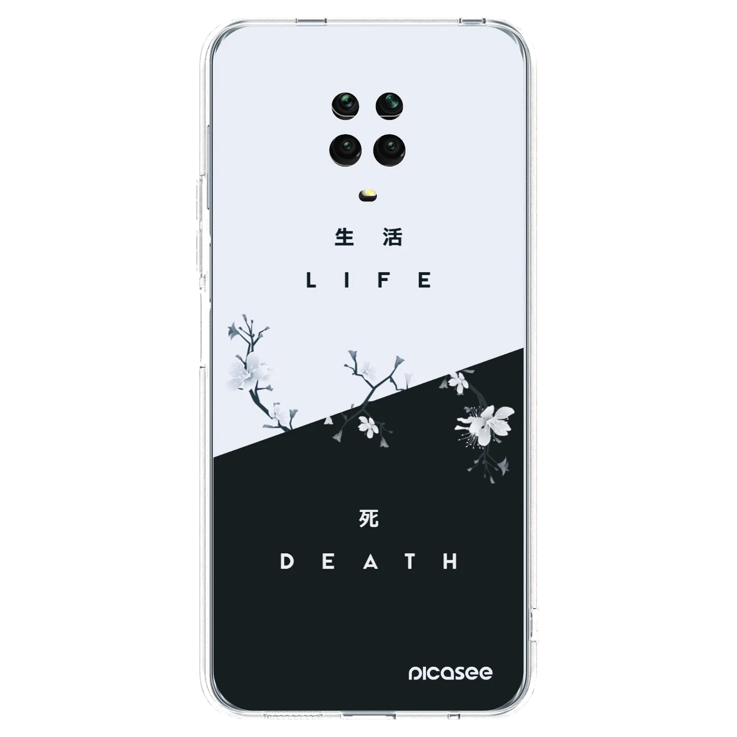 Picasee Xiaomi Redmi Note 9 Pro Hülle - Transparentes Silikon - Lebendig - Tot
