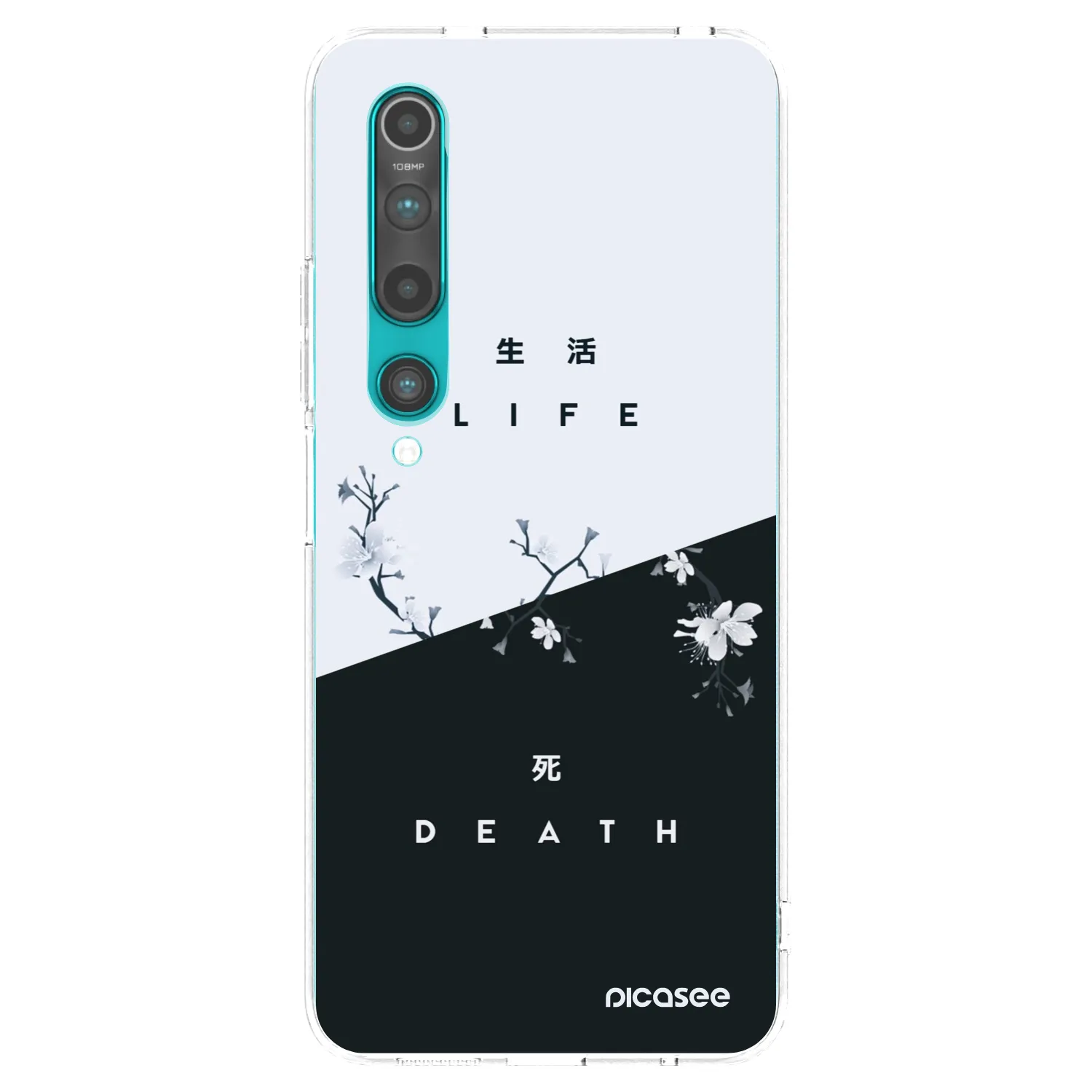 Picasee Xiaomi Mi 10 Hülle - Transparentes Silikon - Lebendig - Tot