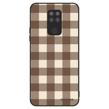 Hülle für Xiaomi Redmi Note 9 - Brown grid