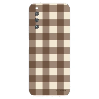 Hülle für Sony Xperia 10 IV 5G - Brown grid
