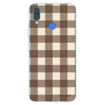Picasee Huawei Nova 3 Hülle - Transparentes Silikon - Brown grid