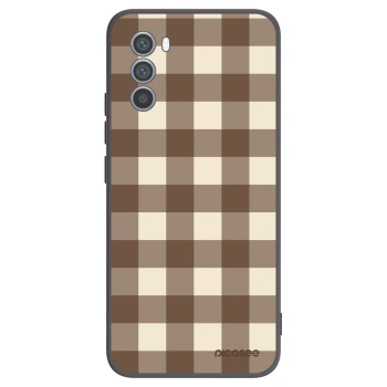 Hülle für Motorola Moto G62 - Brown grid