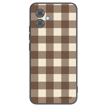 Hülle für Motorola Moto G14 - Brown grid