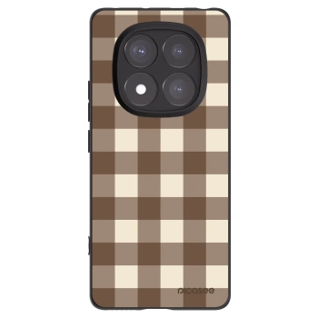 Picasee Xiaomi Redmi Note 14 Pro 5G Hülle - Schwarzes Silikon - Brown grid