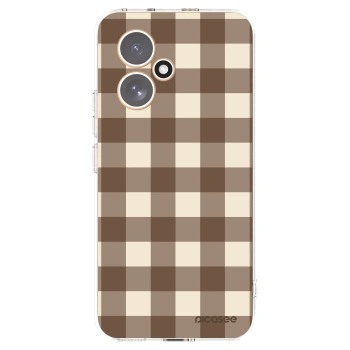 Picasee Honor 400 5G Hülle - Transparentes Silikon - Brown grid