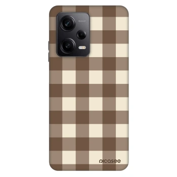 Hülle für Xiaomi Redmi Note 12 Pro+ 5G - Brown grid