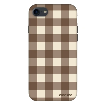 Hülle für Apple iPhone SE 2020 - Brown grid