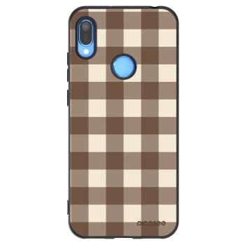 Hülle für Huawei Y6 2019 - Brown grid