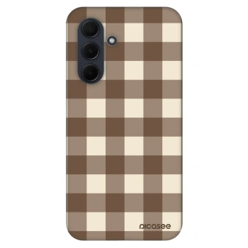 Hülle für Samsung Galaxy A35 5G A356B - Brown grid