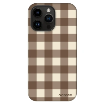 Hülle für Apple iPhone 14 Pro Max - Brown grid