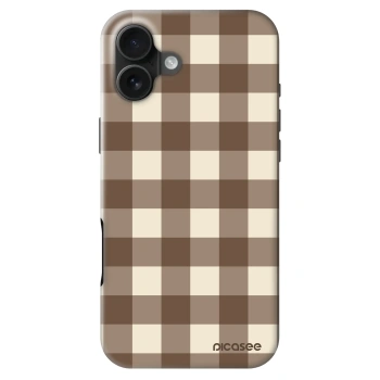 Hülle für Apple iPhone 16 Plus - Brown grid