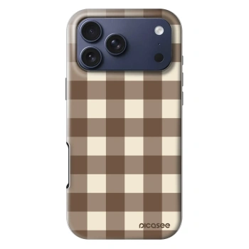 Hülle für Apple iPhone 18 Pro Max - Brown grid