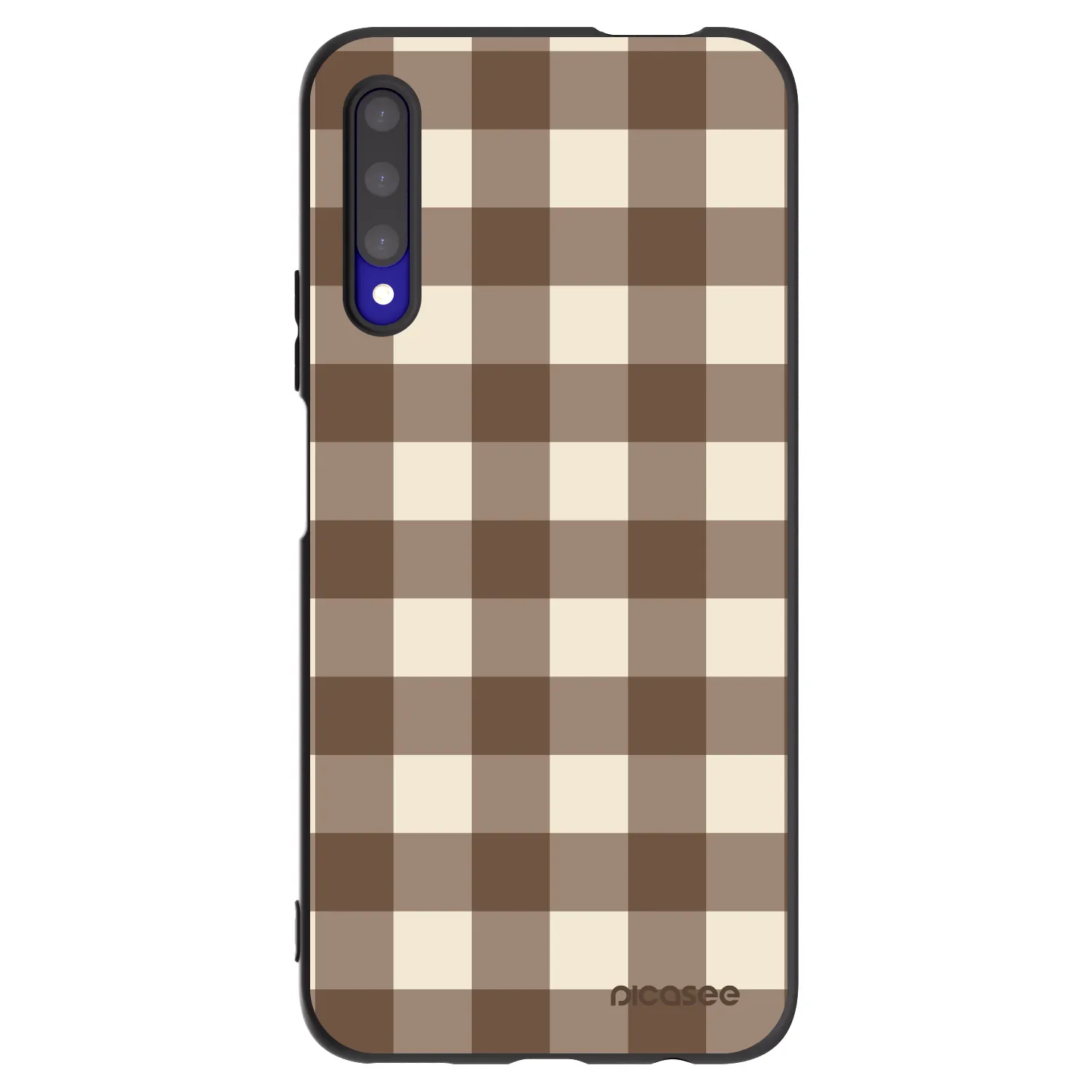 Picasee Honor 9X Pro Hülle - Schwarzes Silikon - Brown grid