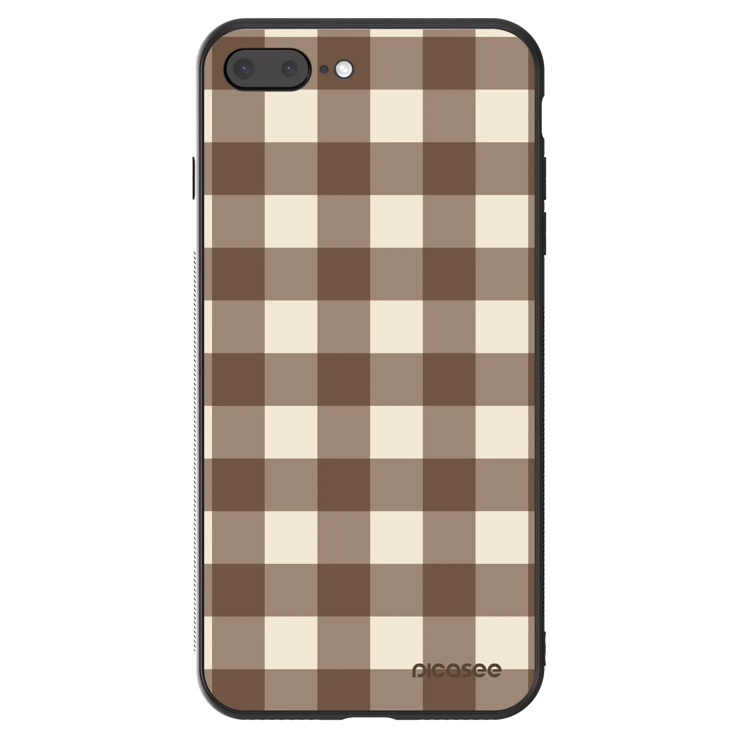Picasee ULTIMATE CASE für Apple iPhone 7 Plus - Brown grid