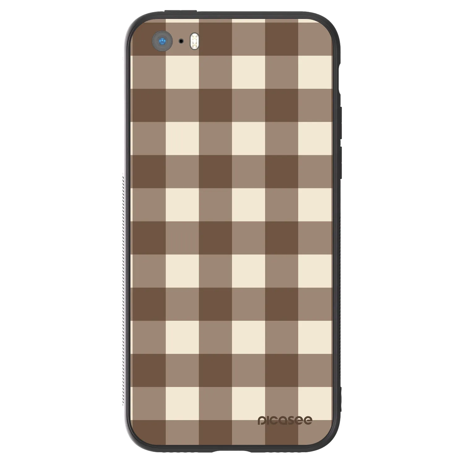 Picasee ULTIMATE CASE für Apple iPhone 5/5S/SE - Brown grid