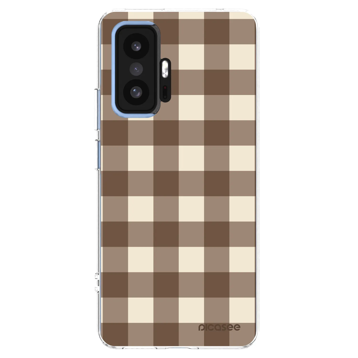 Picasee Xiaomi 11T Pro Hülle - Transparentes Silikon - Brown grid