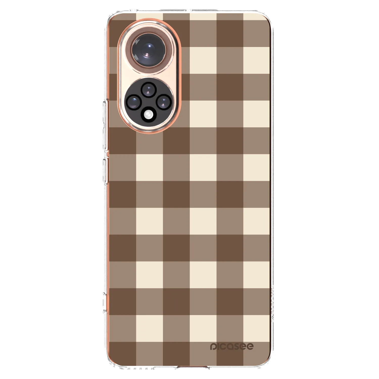 Picasee Huawei Nova 9 Hülle - Transparentes Silikon - Brown grid