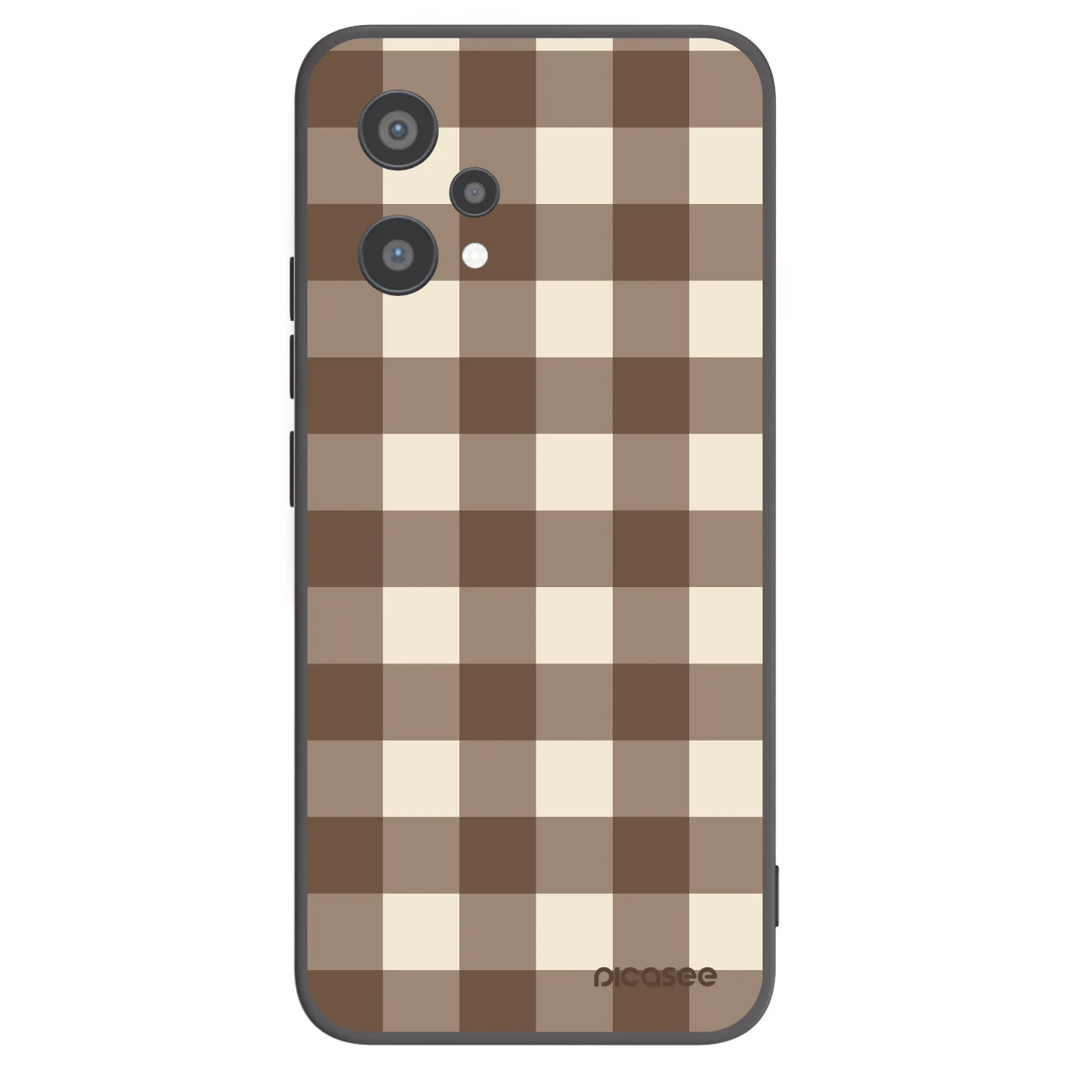 Picasee Realme 9 Pro 5G Hülle - Schwarzes Silikon - Brown grid