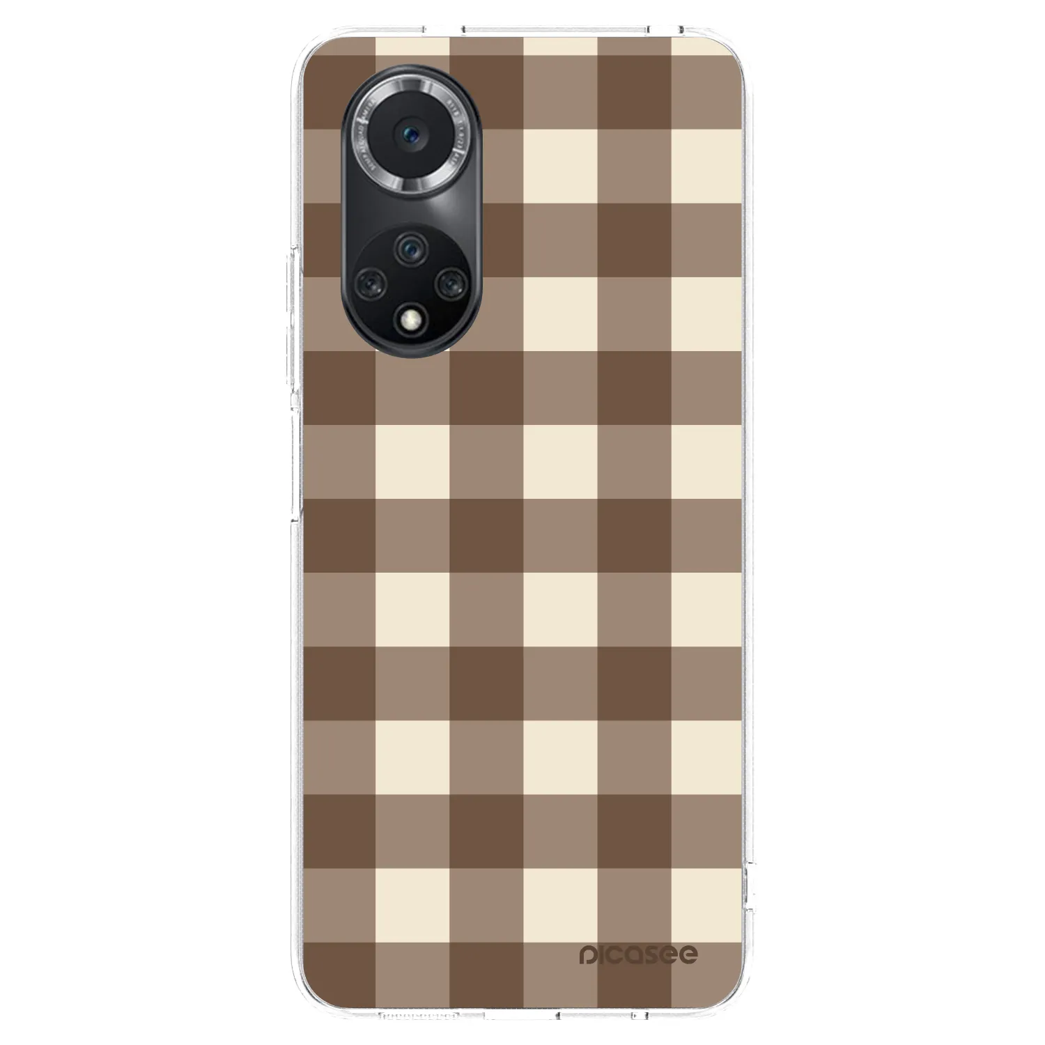 Picasee Huawei Nova 9 SE Hülle - Transparentes Silikon - Brown grid