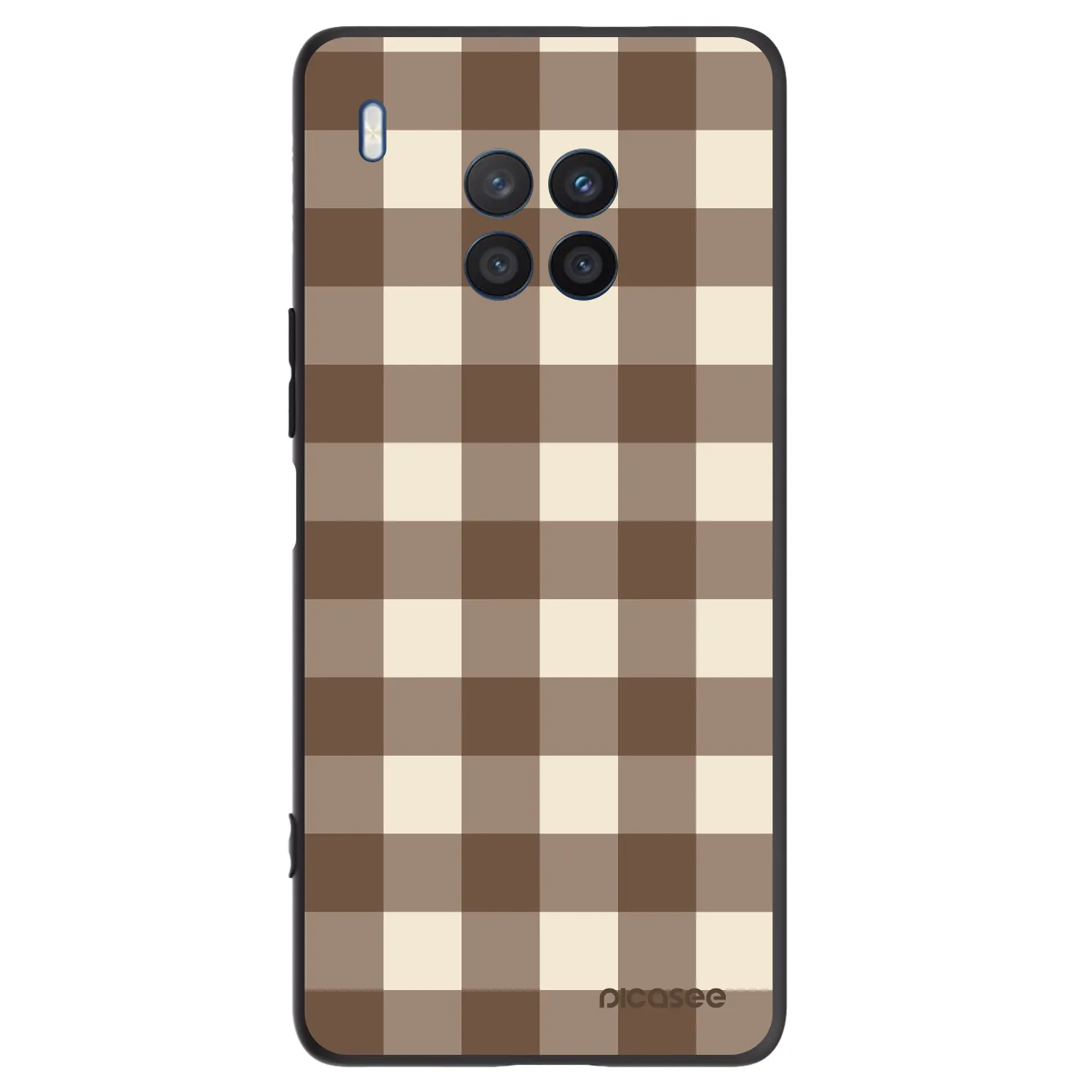 Picasee Honor 50 Lite Hülle - Schwarzes Silikon - Brown grid