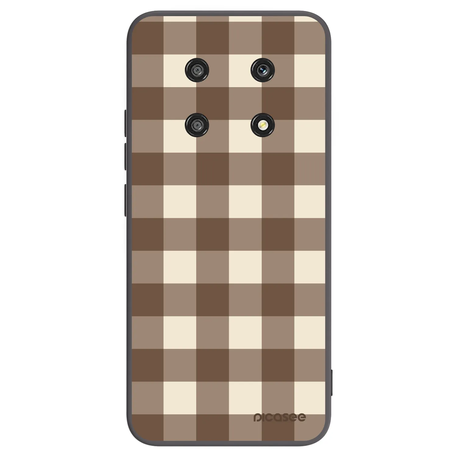 Picasee Honor Magic4 Lite 5G Hülle - Schwarzes Silikon - Brown grid