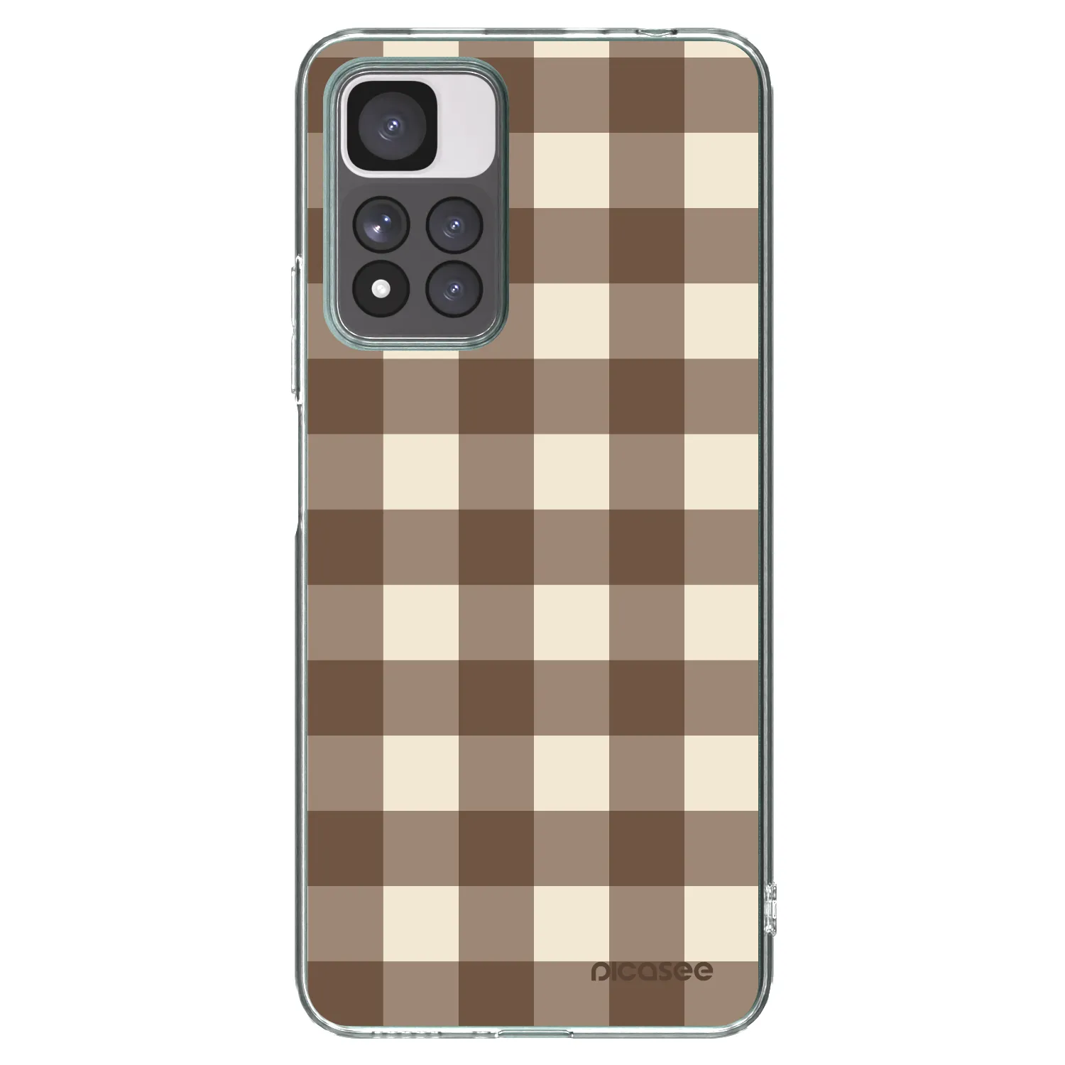 Picasee Xiaomi Redmi Note 11 Pro+ 5G Hülle - Transparentes Silikon - Brown grid