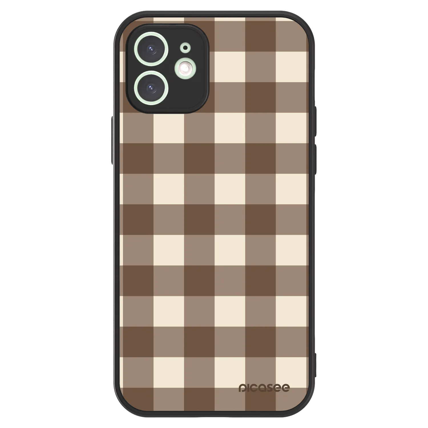 Picasee ULTIMATE CASE MagSafe für Apple iPhone 12 - Brown grid