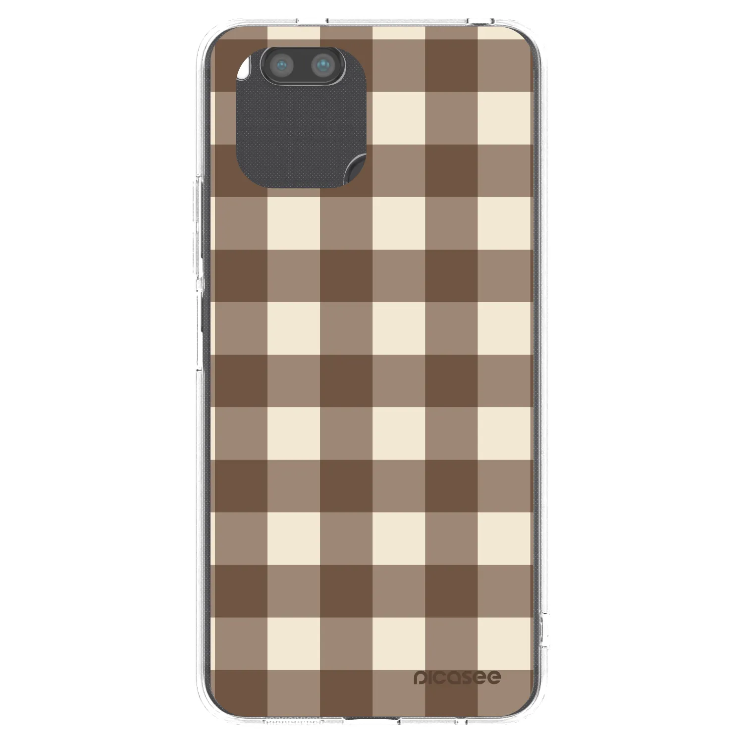 Picasee Xiaomi Redmi A1 Hülle - Transparentes Silikon - Brown grid