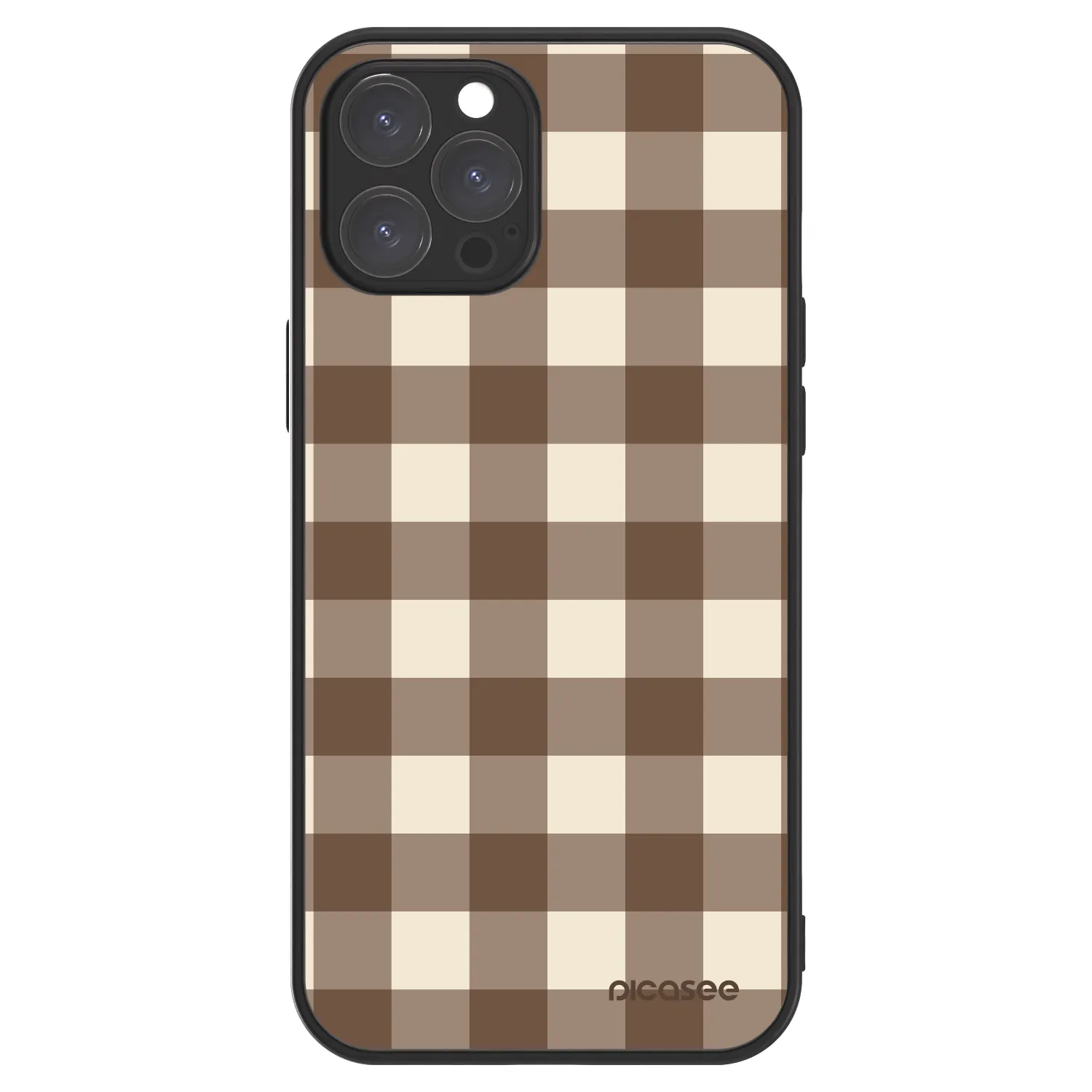 Picasee ULTIMATE CASE MagSafe für Apple iPhone 12 Pro Max - Brown grid