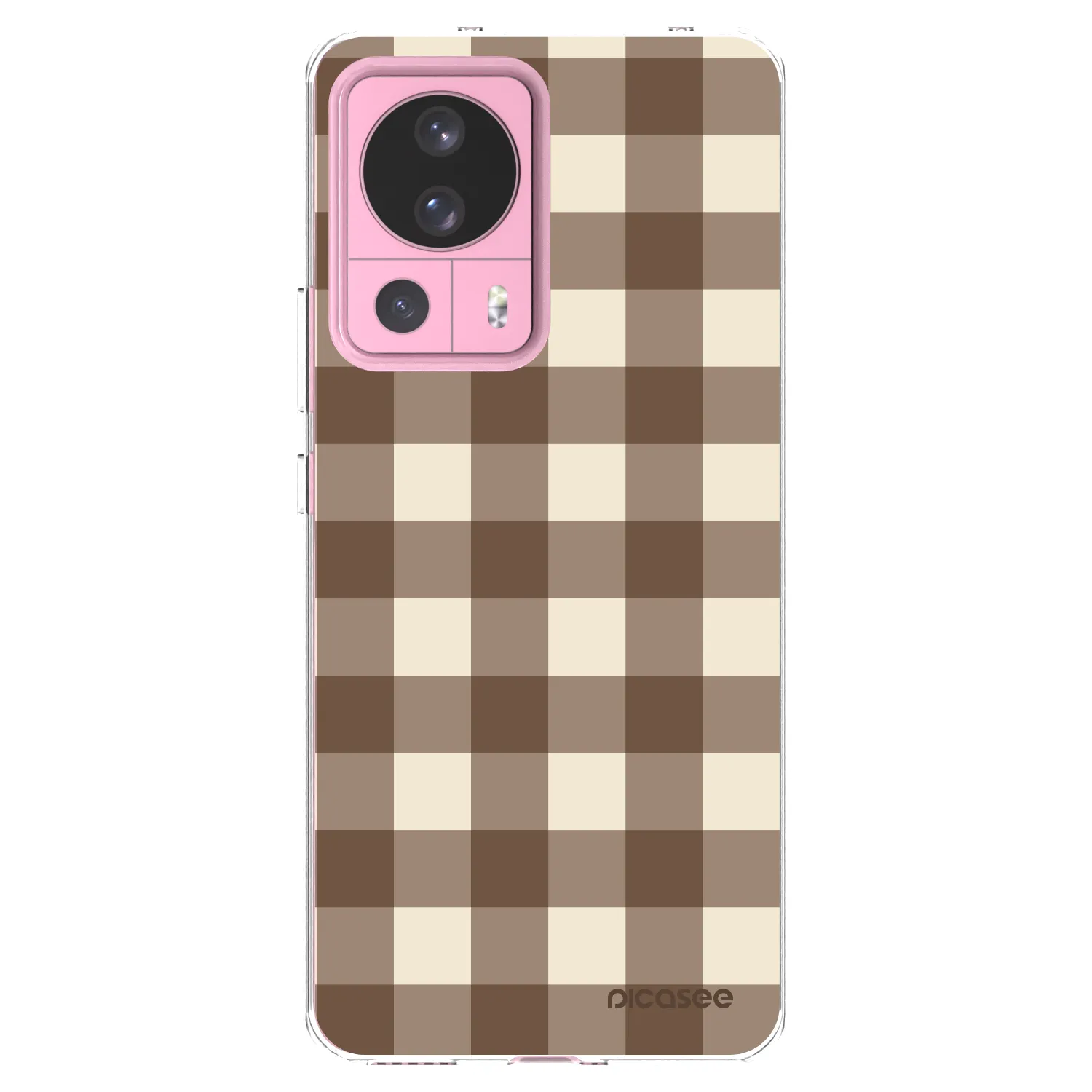 Picasee Xiaomi 13 Lite Hülle - Transparentes Silikon - Brown grid