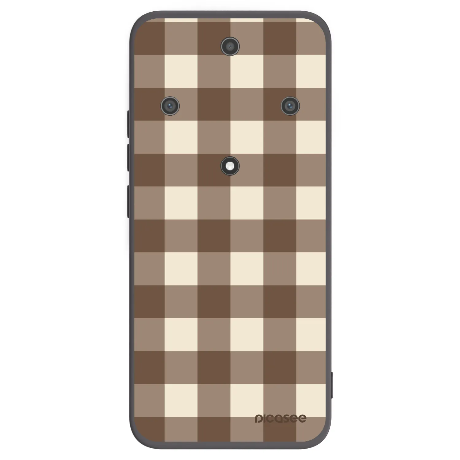 Picasee Honor Magic5 Lite 5G Hülle - Schwarzes Silikon - Brown grid